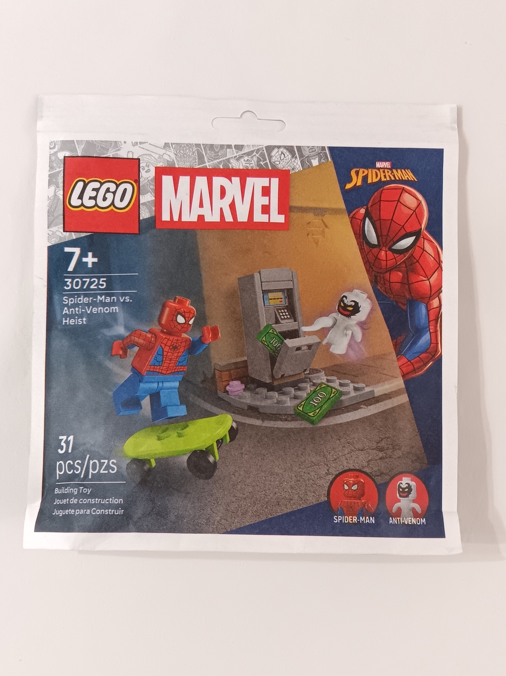 Lego Marvel Spider-Man vs. Anti-Venom Heist - Red/Blue/White/Green